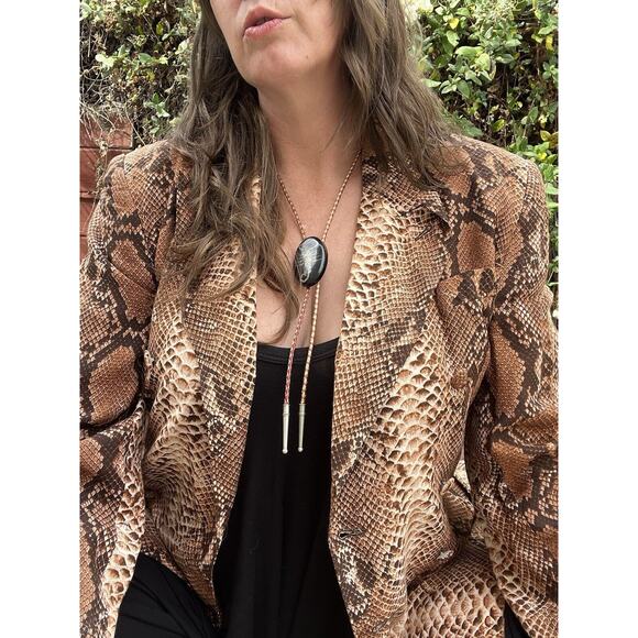 Jean Paul GAULTIER PARIS Python Print Rayon Jacket Size Large JPG - Picture 4 of 11